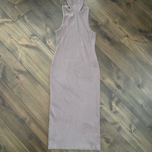 Zara High Collar Rib Dress